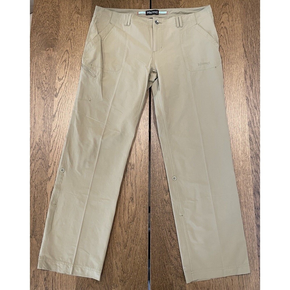 Marmot Convertible Cargo Outdoor Hiking Pants Women’s Size 14 Tan Straight Leg